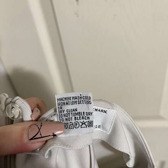 Armani Exchange Womens Cream Zipper Pockets High Rise Straight Trouser Pants 4 - Picture 5 of 7